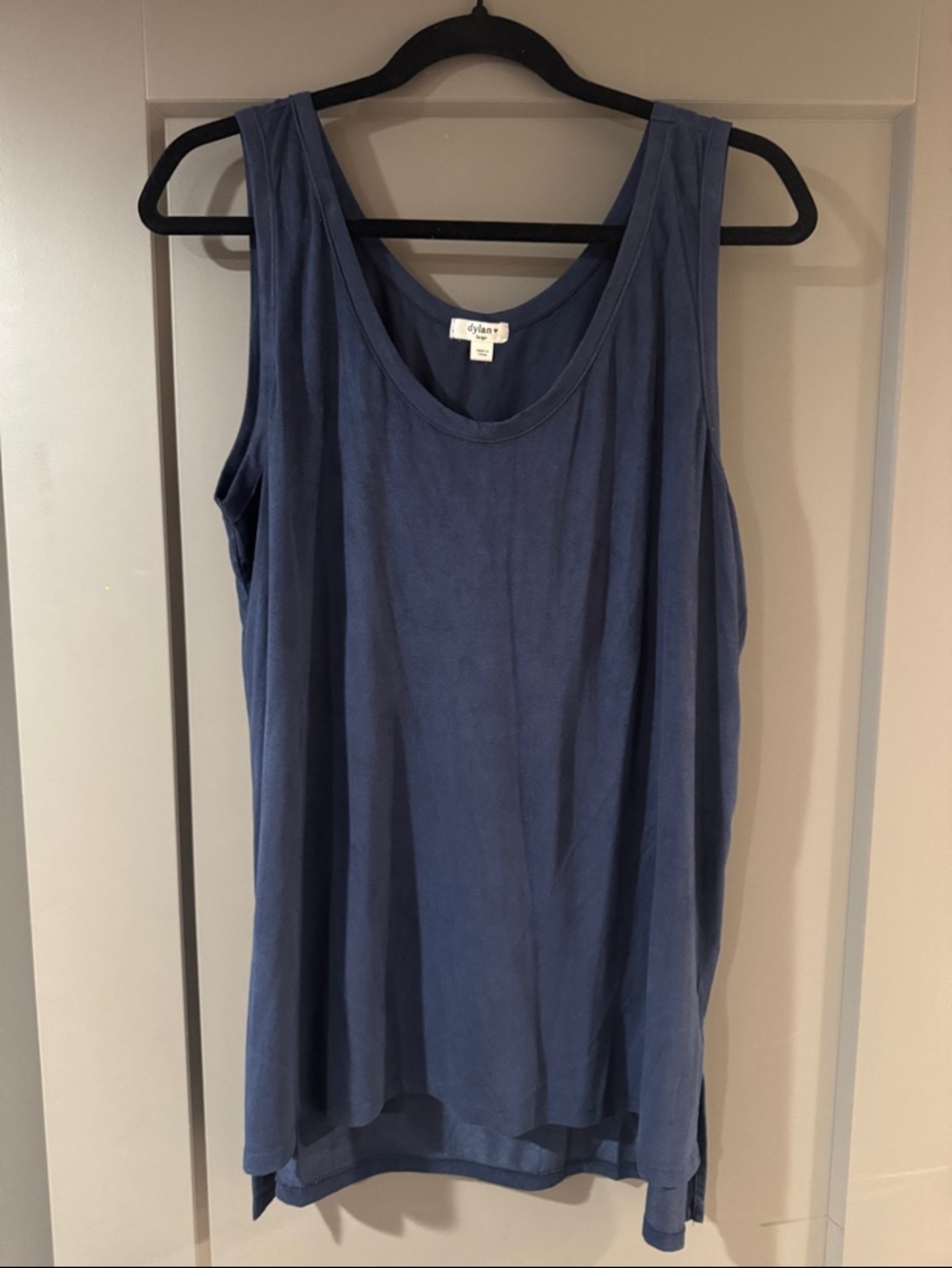 Deep Blue Relaxed Scoop Neck Tank